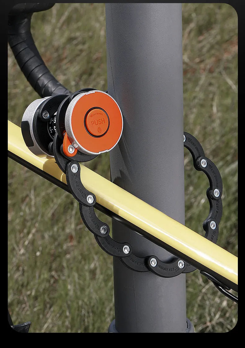 Bicycle anti-theft fliplock bottle cage with password lock in black colour