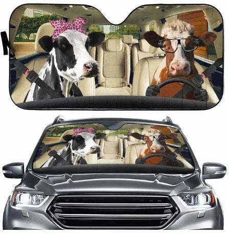 Aluminium foil car sun shield for front windscreen with telescopic fitting