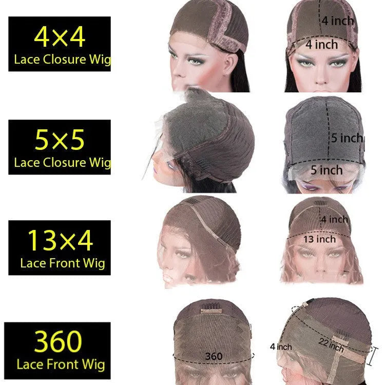 Real human hair lace front headgear with 4x4 lace and star fashion style