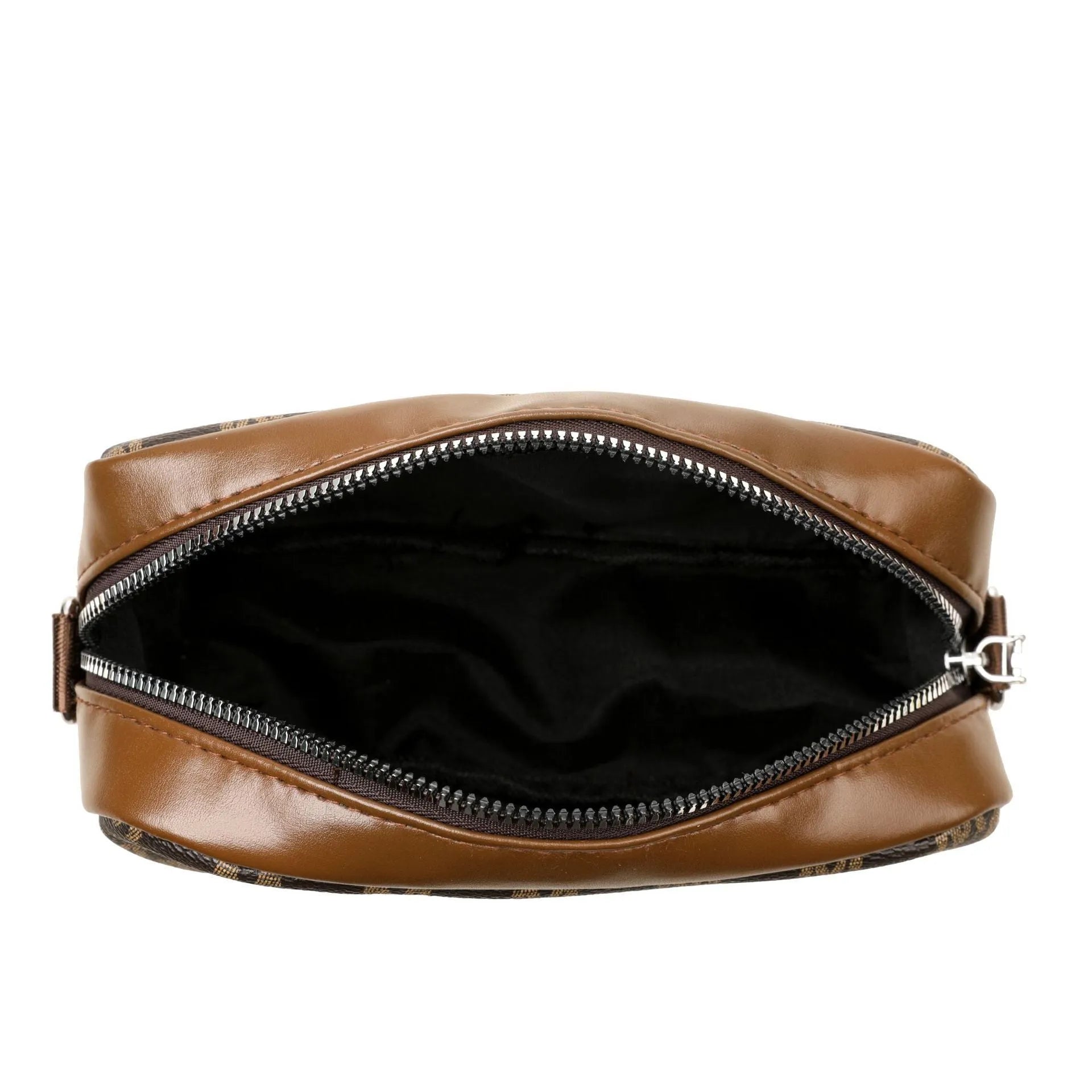 Women's wide-strap crossbody bag in PU leather with three-dimensional pocket