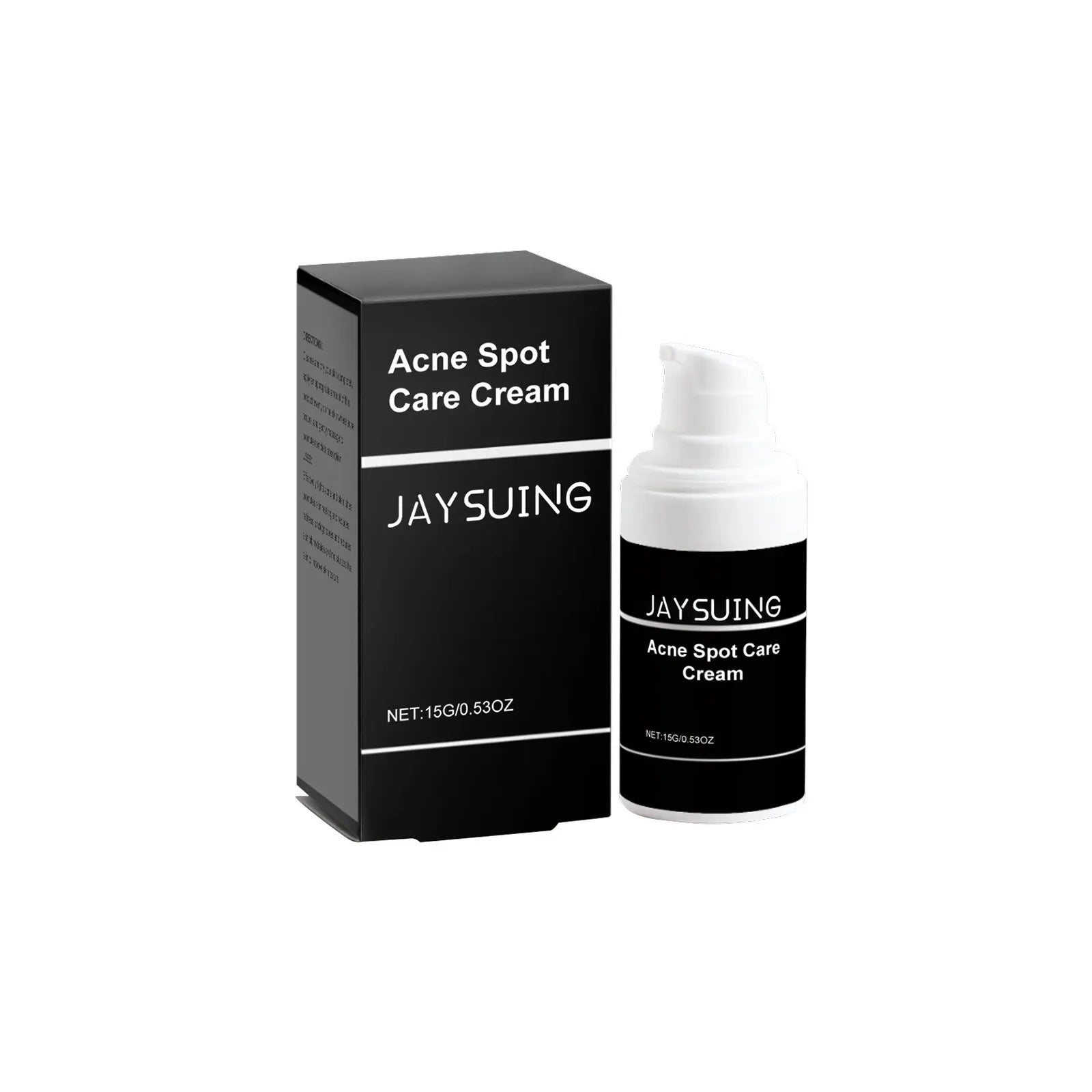 15g tube of acne cream with mint leaf, tea tree oil, and aloe leaf ingredients