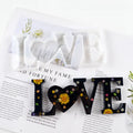 Silicone epoxy letter mould for resin crafting with English letters and multiple themed styles