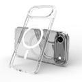 Transparent magnetic phone case for iPhone 17 Air showing TPU composite construction.