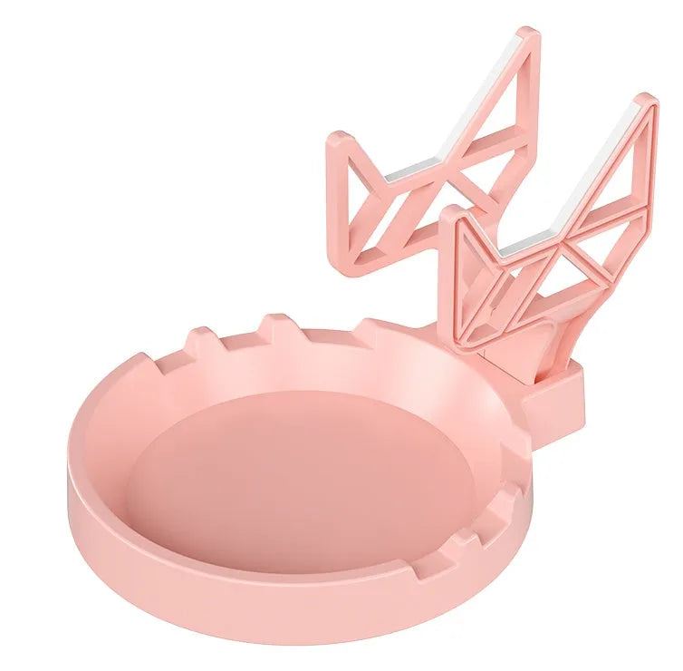 Universal non-perforated plastic wall hanging rack in black, white, and pink colour options