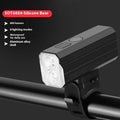 Mountain bike night riding lights with aluminium alloy body and silicone mounting bracket