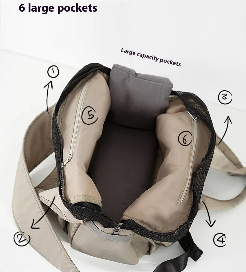 Apricot coloured cloth pet carrier handbag with shoulder strap for dogs and cats