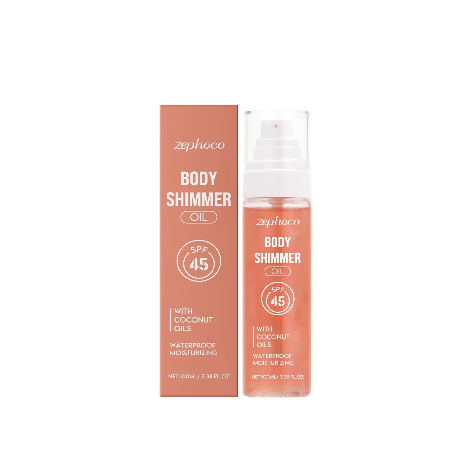 100 ml sun protection body oil bottle with coconut oil and avocado oil ingredients