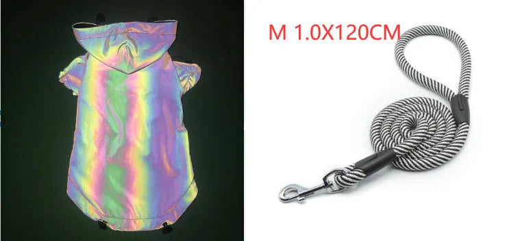 Black two-legged dog hoodie windbreaker with colour-changing effect, sizes XS to 5XL