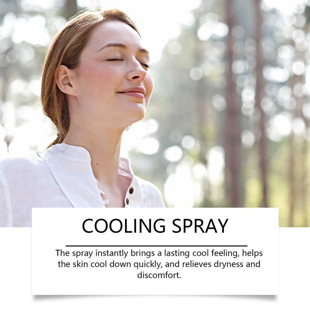 50ml cooling spray bottle with mint extract formula for summer heat relief