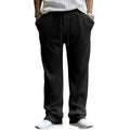Men's casual high waist straight-leg trousers in polyester available in multiple colours