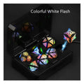 Charging luminous dice chip LED set with USB rechargeable, ABS plastic, 13x9x4cm, available in Colourful White Flash