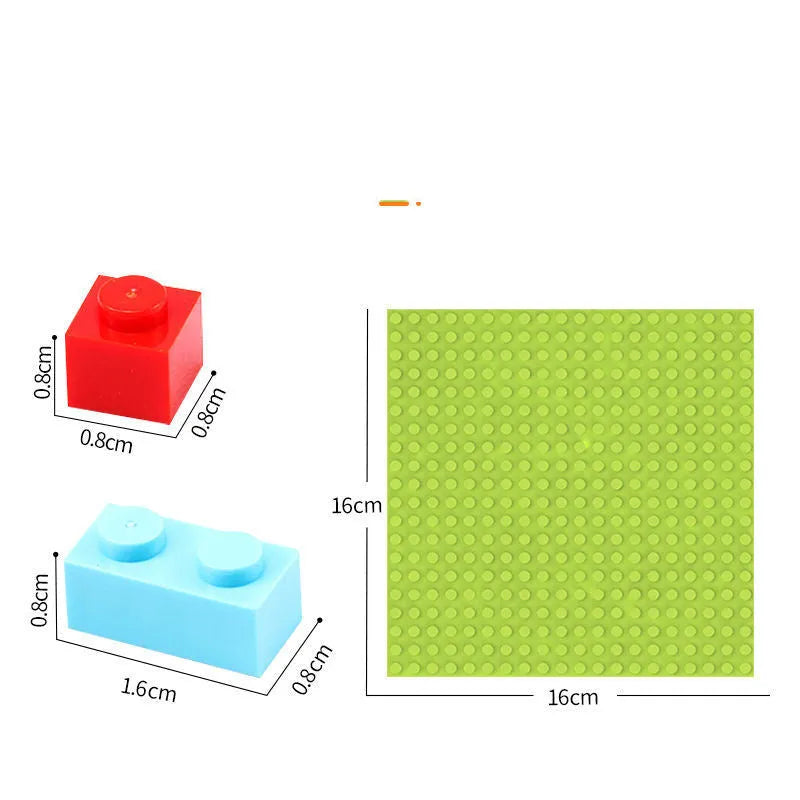 168-336 piece plastic building block set with race run track and funnel slide in colour box packaging