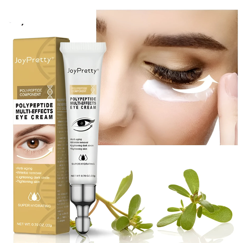 Jar of peptide eye cream for dark circles and puffiness, 20g net content