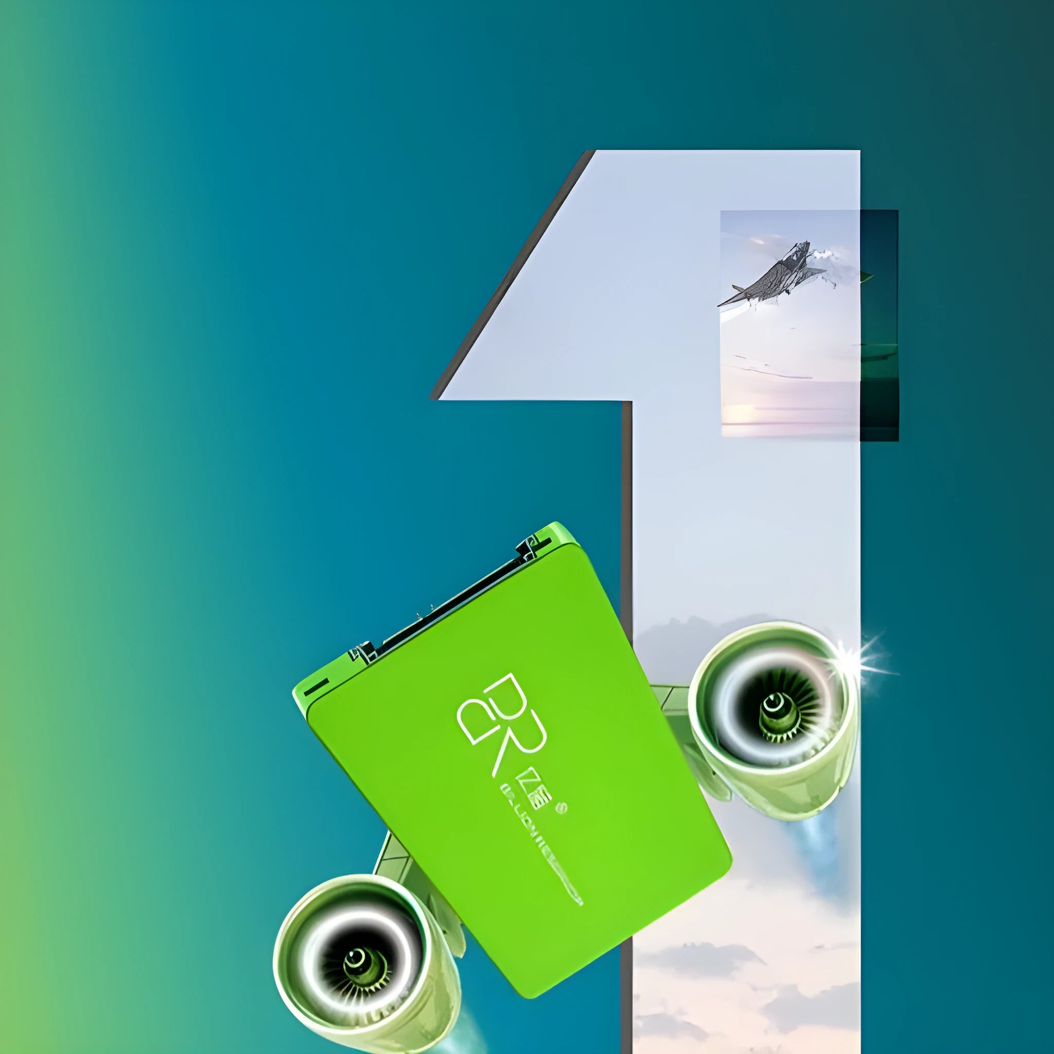 2.5-inch SATA solid state drive with plastic enclosure showing capacity options