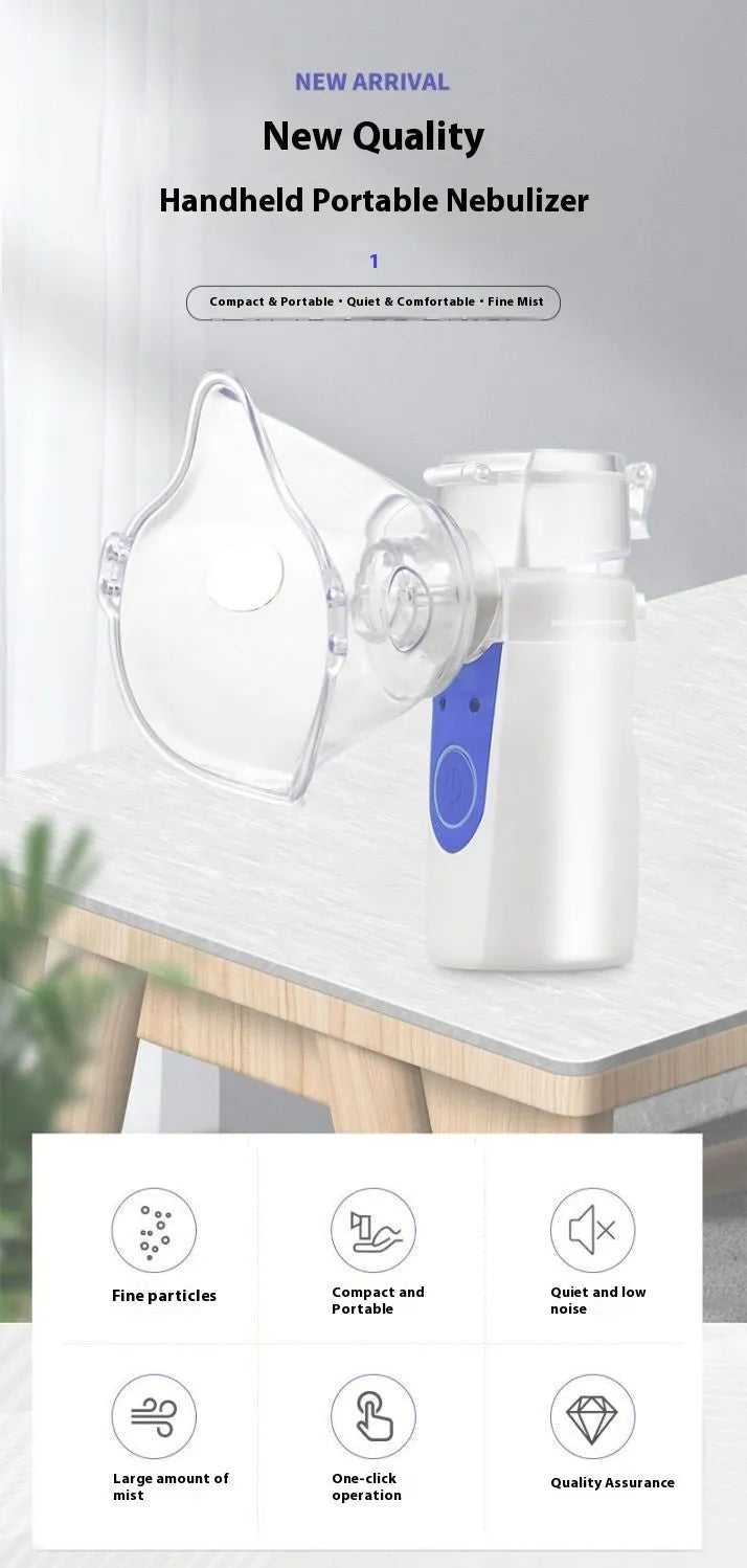USB handheld columnar plastic nebuliser with 0.5L water tank for household humidification
