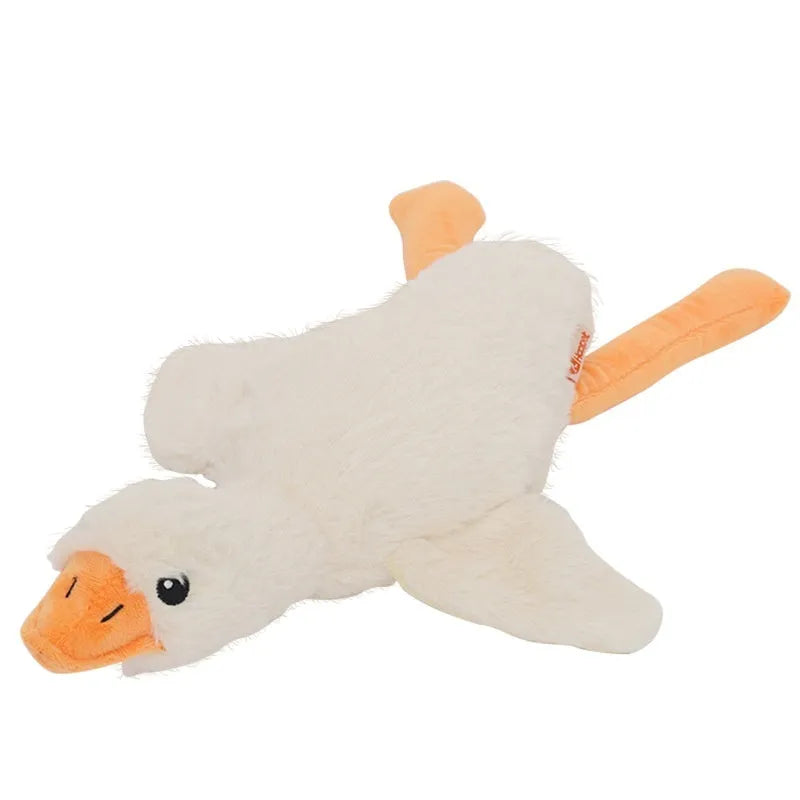 Rhubarb goose plush dog toy with simulated pineapple grid call texture and sound molar feature