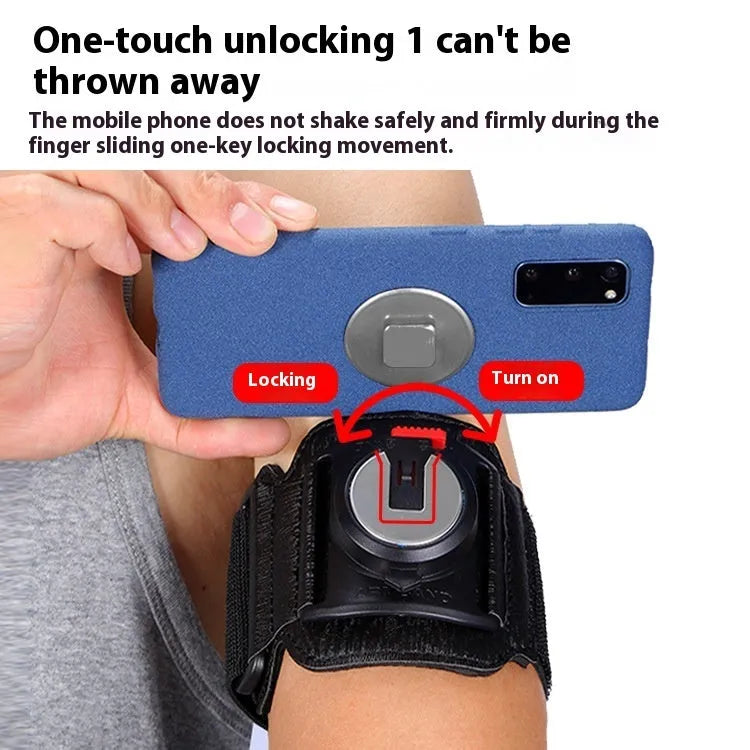 Waterproof mobile phone arm bag with adjustable strap worn on wrist, black colour, suitable for 4-7 inch smartphones