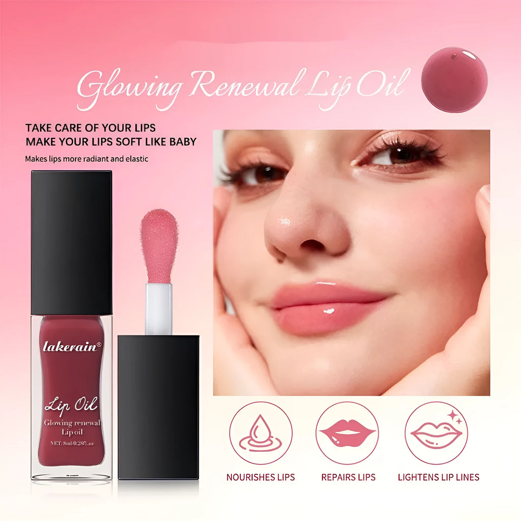 Lakerain Lip Gloss Oil tube in 8ml size with a glossy finish