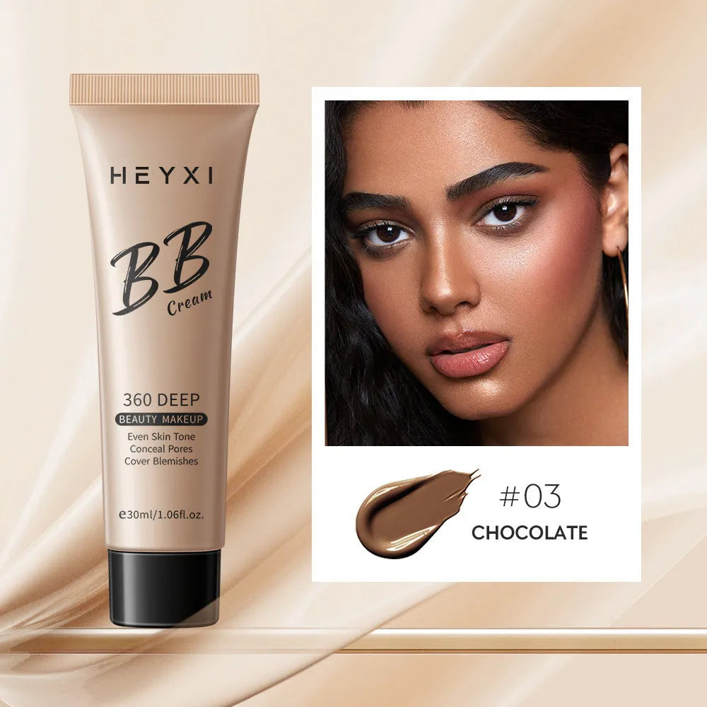 Waterproof sweat-proof BB cream in four shade colours 01 02 03 04