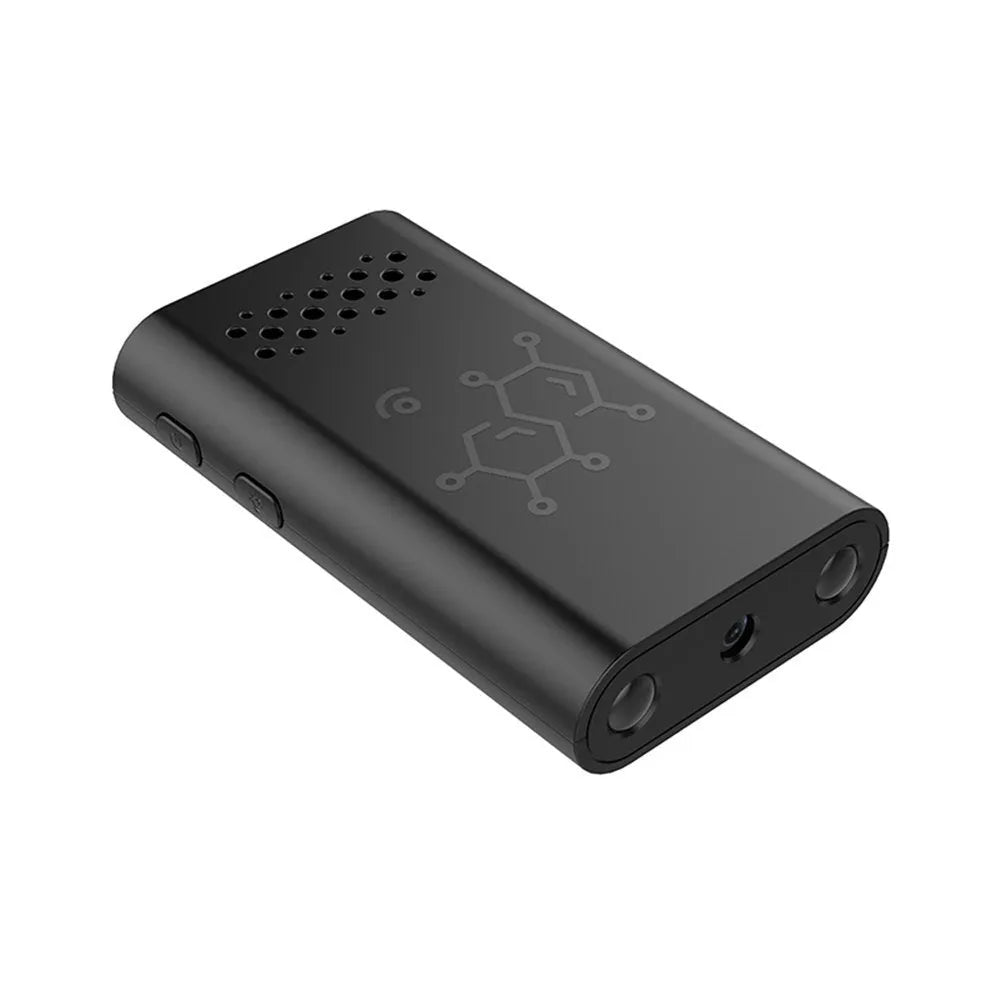 Black smart security camera with WiFi connectivity for 1080p HD indoor monitoring