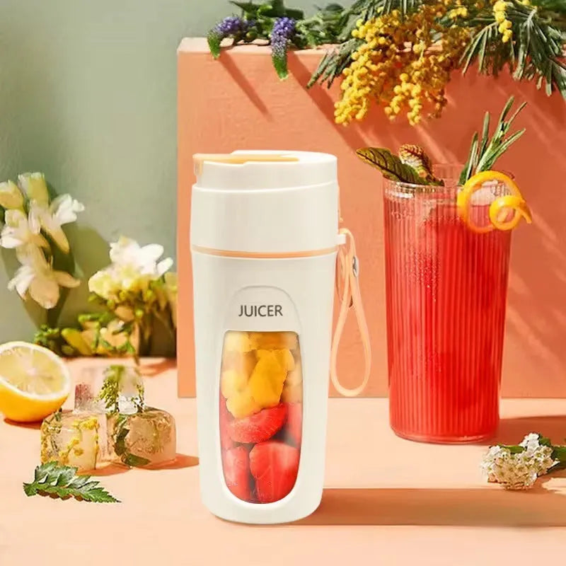 Portable USB-charged blender with borosilicate glass cup in Fresh Orange colour