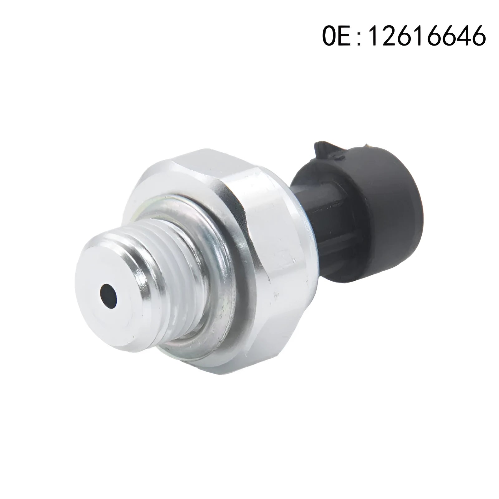 Silver metal fuel pressure sensor for GM vehicles, part numbers 12616646 12677836 D1846A.