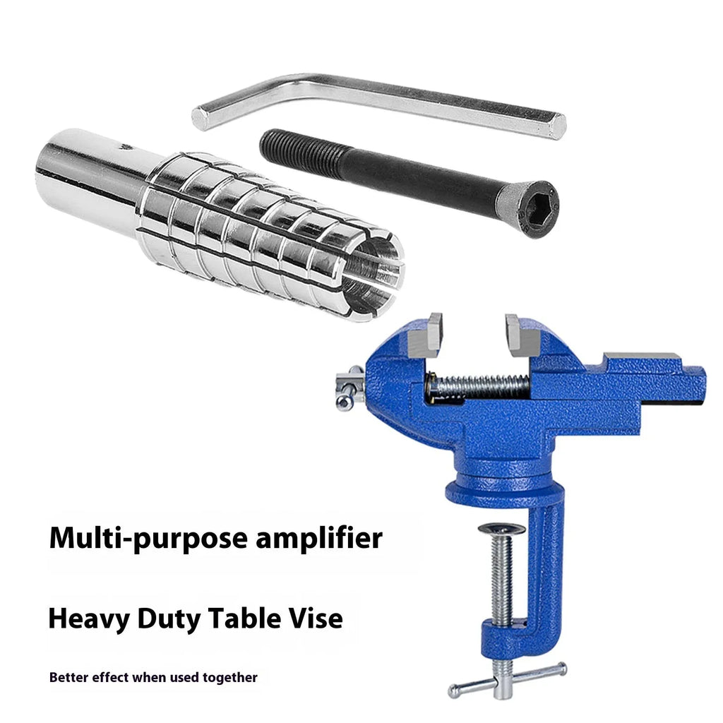 Plastic ring expansion tool with rotating expander mechanism and rubber hammer for jewellery size adjustment