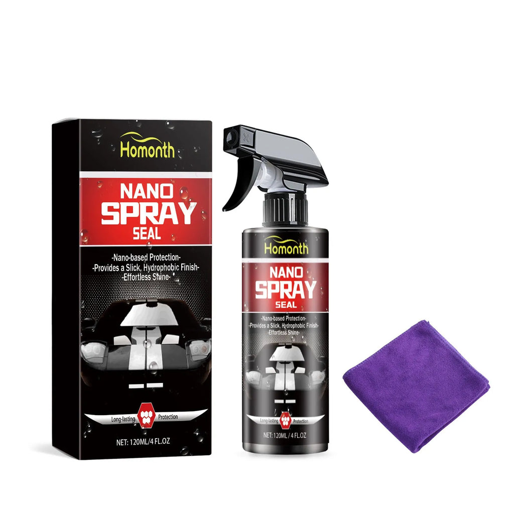 Automotive nano coating polish 120ml bottle with blue microfibre towel for car paint protection