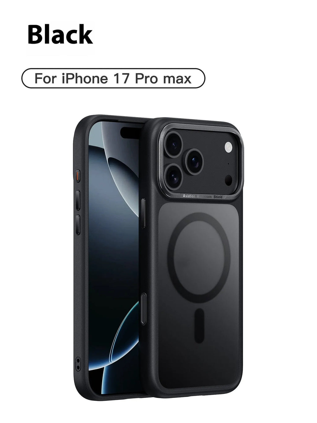 Frosted magnetic TPU protective phone case for iPhone 17 in multiple colours on a white background.