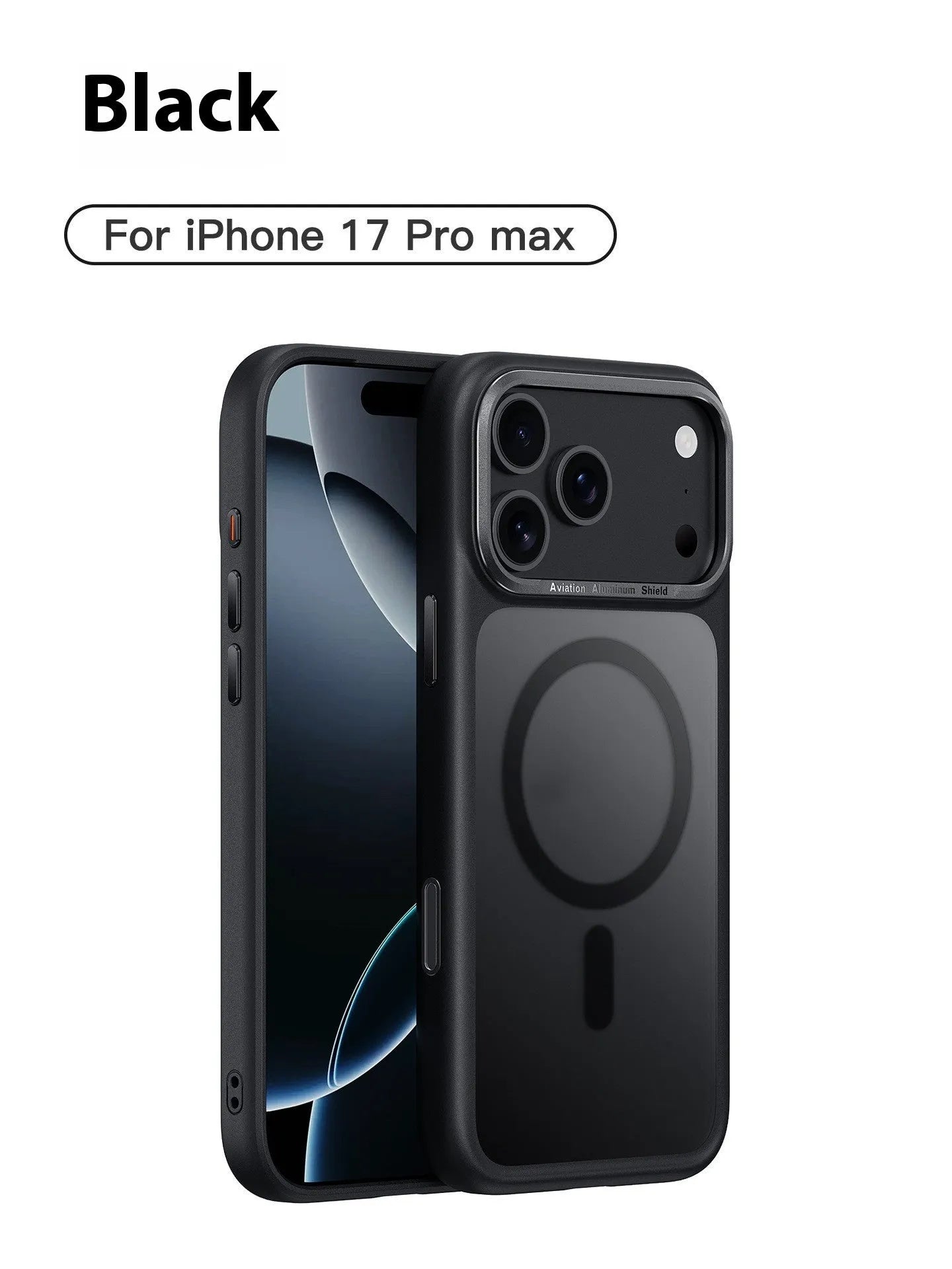 Frosted magnetic TPU protective phone case for iPhone 17 in multiple colours on a white background.