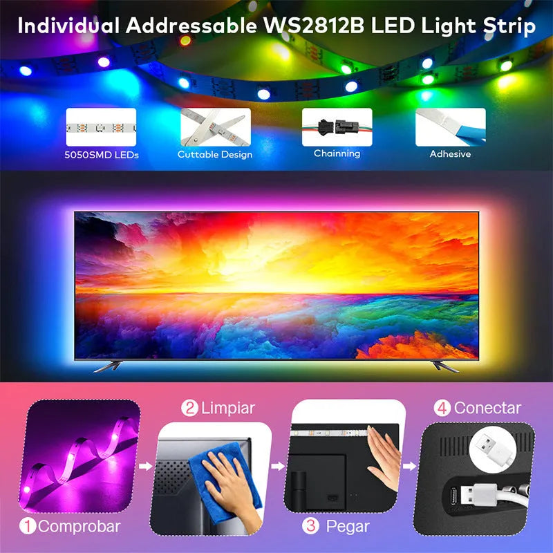 Magic Color Running Horse LED strip 30m 18 beads WS2812b 5050 Bluetooth remote control