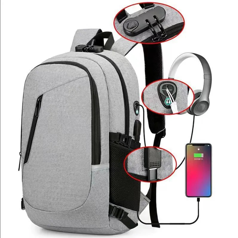 Oxford cloth computer backpack in street style with 20-35 litre capacity for leisure travel