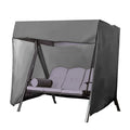 Outdoor double swing hanging basket rattan chair cover in black 420D Oxford fabric, size 220x125x170cm