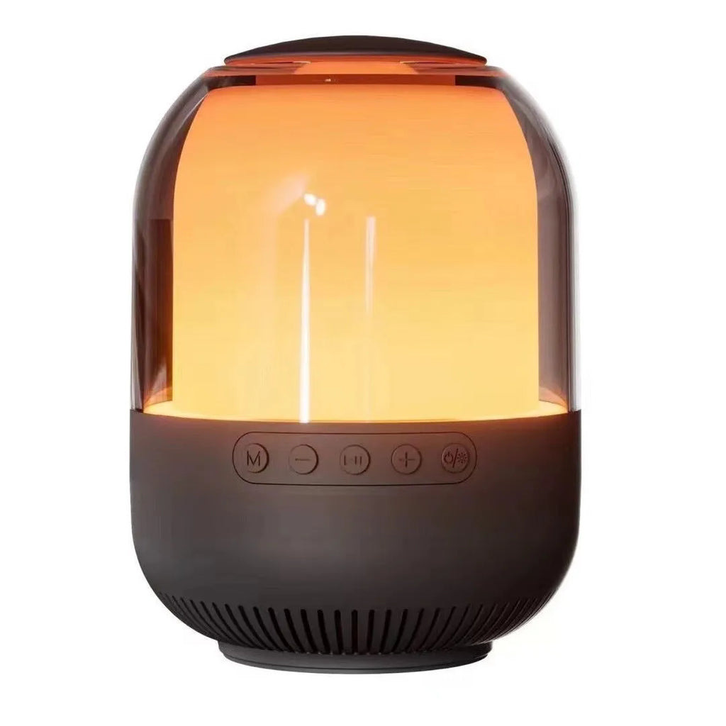 Creative Glass Transparent Colourful Bluetooth Speaker – 3W portable speaker with lithium battery, 13.6x12cm, for desktop and outdoor lawn