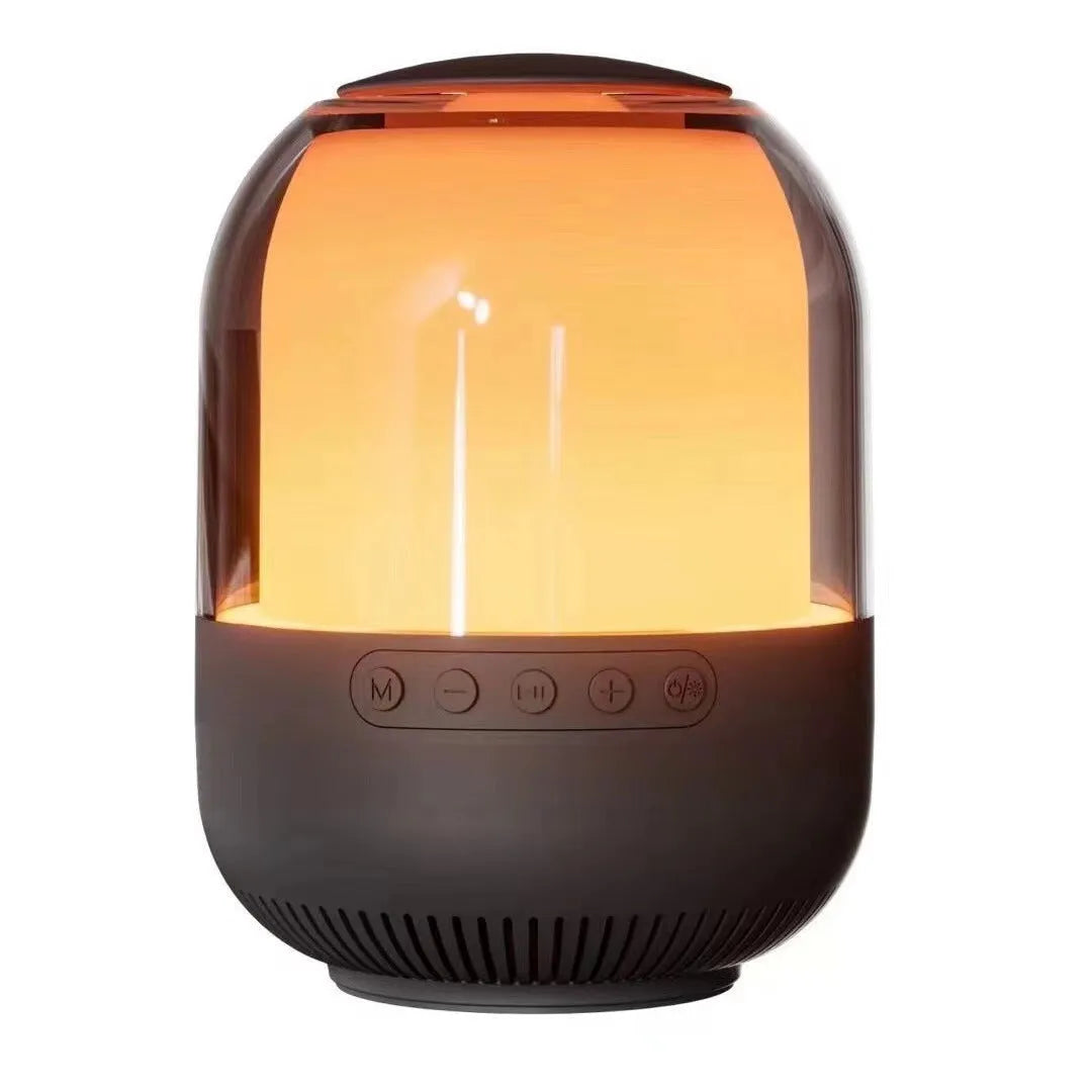Creative Glass Transparent Colourful Bluetooth Speaker – 3W portable speaker with lithium battery, 13.6x12cm, for desktop and outdoor lawn