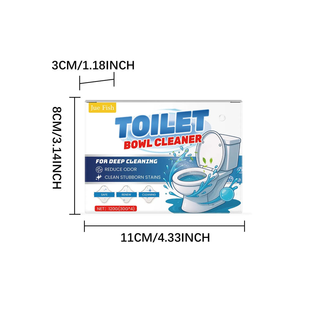 Four sachets of toilet cleaning powder for removing urine stains and odours