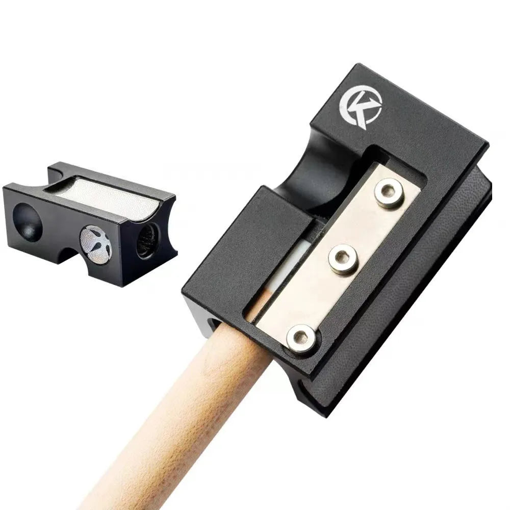 Black all-metal billiard cue leather tip repair tool for snooker and pool