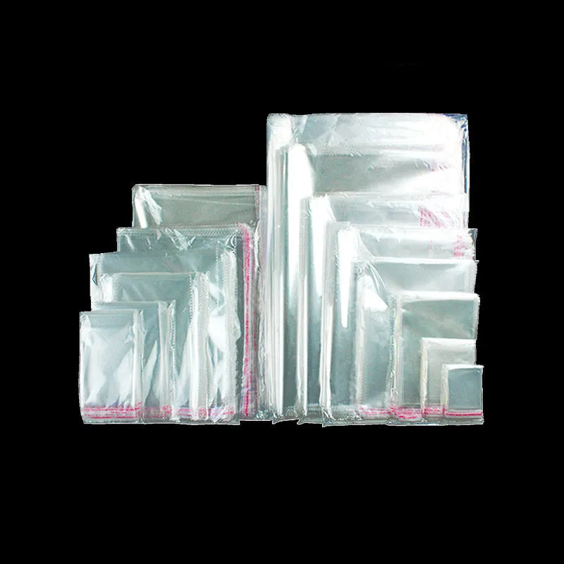 Transparent self-adhesive OPP bag 7x10cm with adhesive strip and 1000 pack count