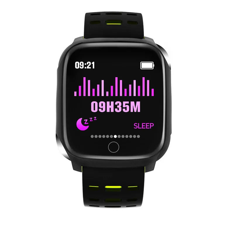 F16 smart watch with ECG, blood pressure, and heart rate monitoring on wrist