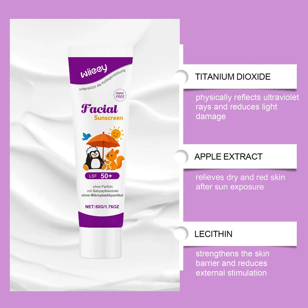 50g sunscreen cream for summer outdoor protection with titanium dioxide