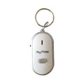 Oval plastic acrylic key finder pendant in red, blue, white, black, and orange colours with voice control anti-lost functionality