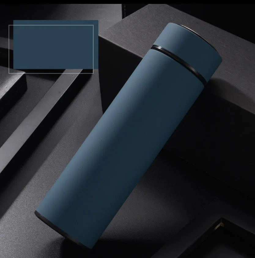 450ml stainless steel vacuum insulated water bottle in black, red, gold or blue with arrow mouth
