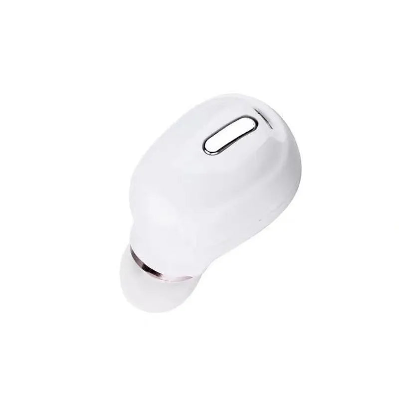 X9 single ear Bluetooth headset in black or white with earplug-style design