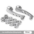 Pair of black alloy car door handles for lifter hand crank modification