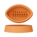 Silicone slow feed pet bowl with suction cup base in blue, grey, orange and red colour options