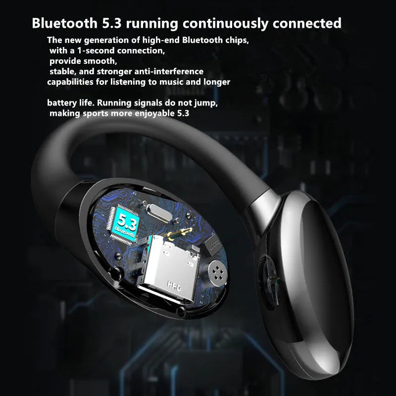 Wireless Bluetooth headset with ear hook in black, white, orange and Air39 colours