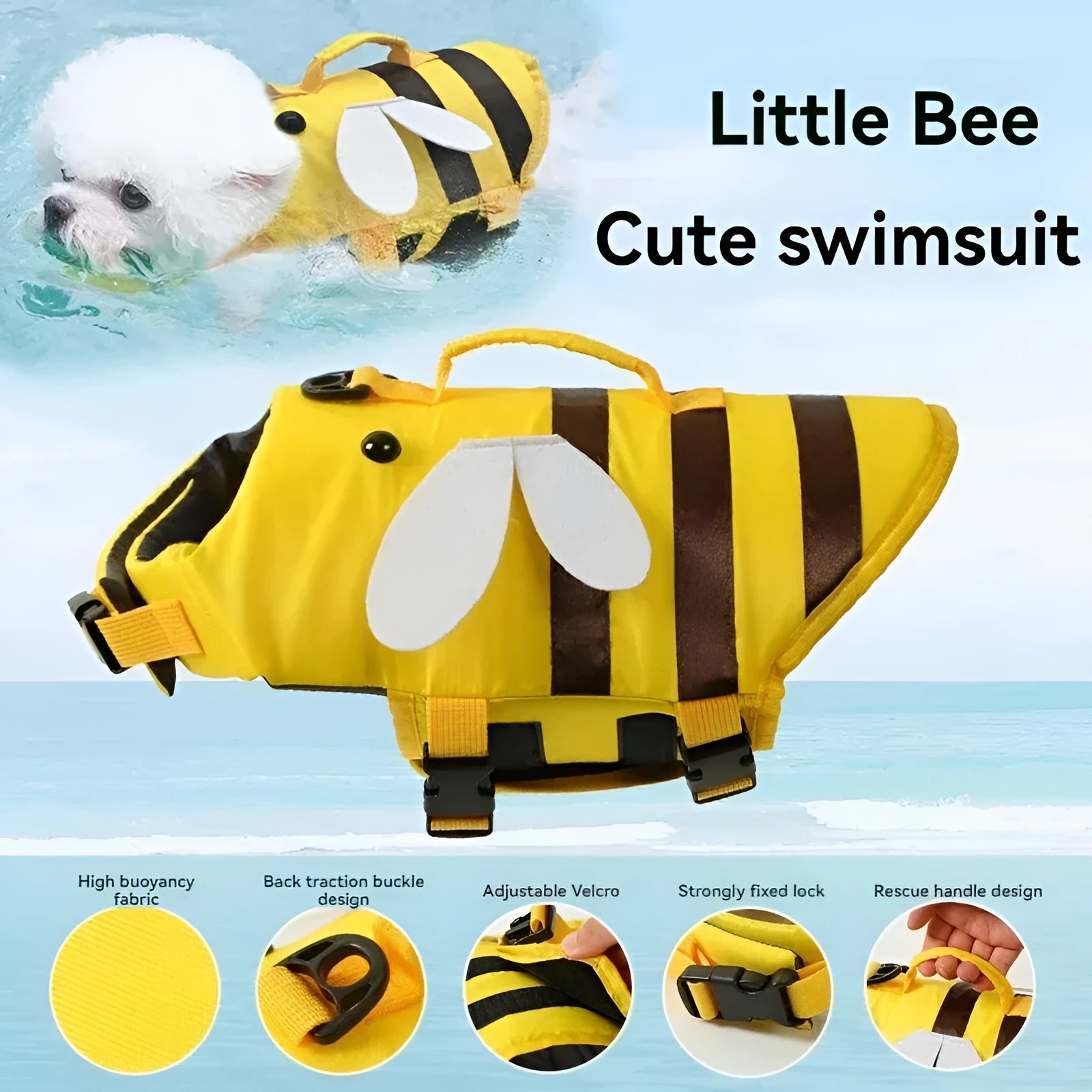 Green dog life jacket with reflective trim and adjustable belly straps for swimming safety