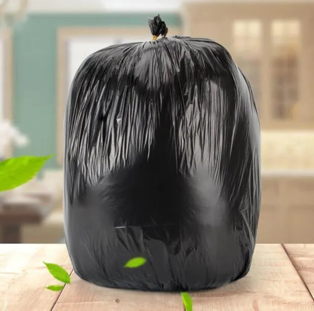 Roll of 200 thickened polyethylene kitchen bin bags in 50x60cm size with flat-mouth opening