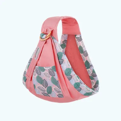 Adjustable baby wrap carrier sling shown in multiple colours, suitable for infants 0-36 months.