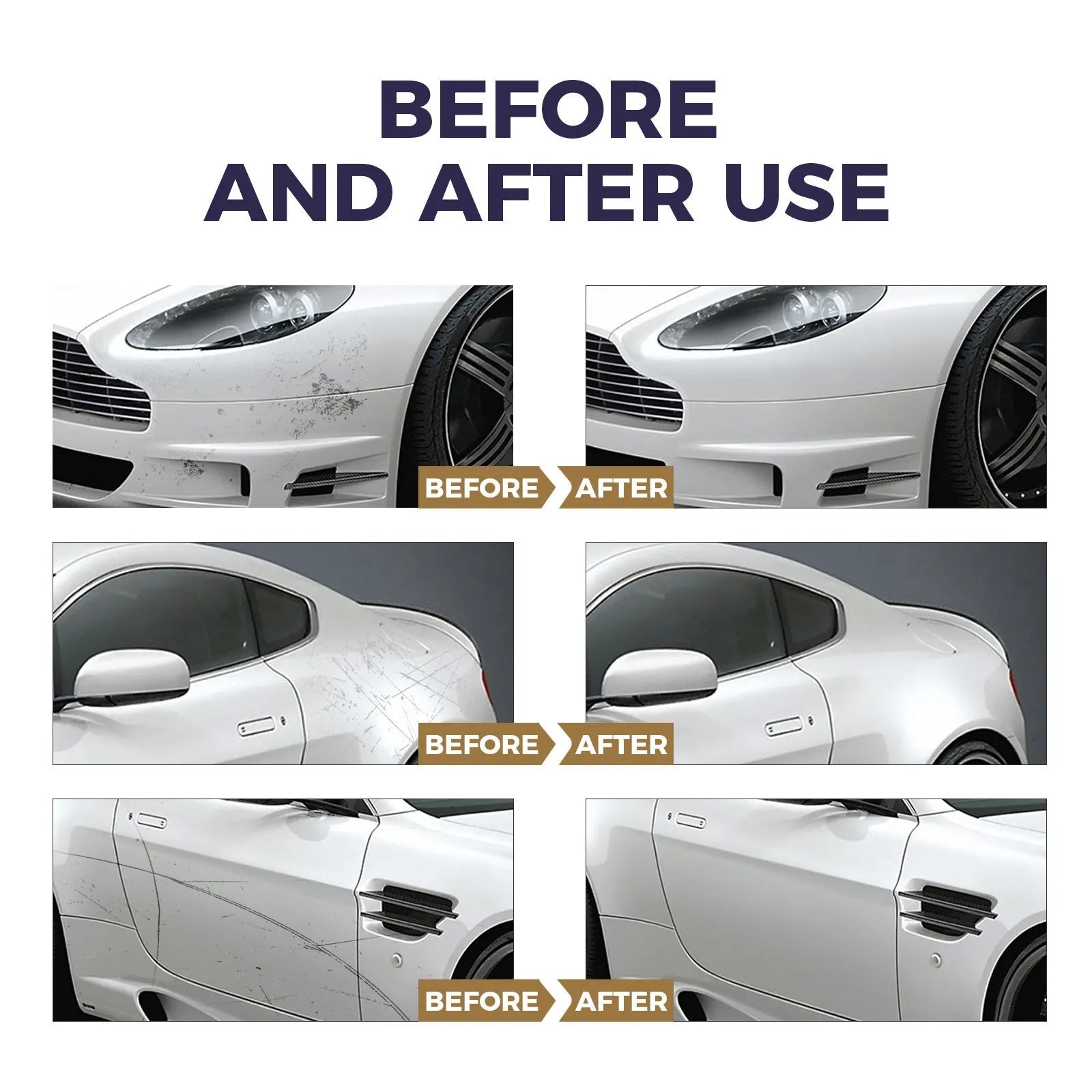 Car scratch wax 100g with sponge and cloth, 9.1cm x 9.1cm wax block for paint repair